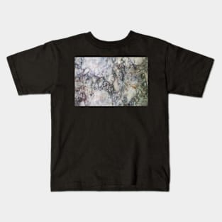 Textured Grey Marble Kids T-Shirt